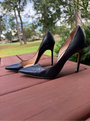 Manolo Blahnik Black Leather D’Orsay Stiletto Pumps 37 US 6.5 thumbnail 5