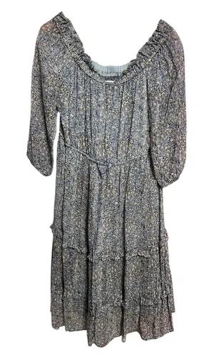 Anthropologie Kira Off the Shoulder Peasant Dress Floral Tiered‎ Midi Dress 12 thumbnail 1