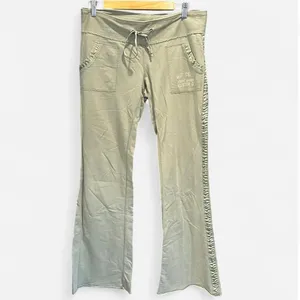 Hollister Y2K Low Rise Drawstring Flare Sweatpants Sage Green Small thumbnail 10