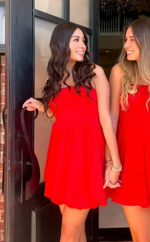 Indie Collection Red Bubble Strapless Dress thumbnail 1