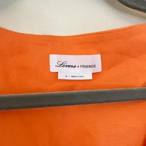 Lovers + Friends Leigh Cotton Poplin Tie Waist Mini Wrap Dress Sherbert Orange thumbnail 5