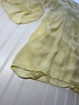 Anthropologie LACAUSA‎ Butter Yellow Sunday Seashell Babydoll Tunic Dress thumbnail 3