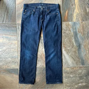 7 For All Mankind Straight Leg Jeans Low Rise Women's Size 27 USA thumbnail 2
