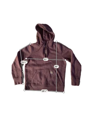 Carhartt Half Zip Hoodie Pullover in Heathered Brown thumbnail 4