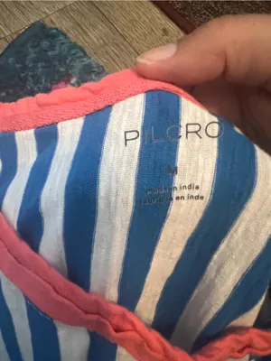 Pilcro medium blue and white striped top thumbnail 8