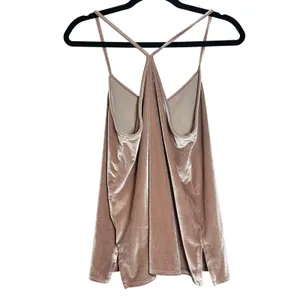 Madewell Womens Velvet Pajama Set Dusty Rose‎ Cami and Shorts Loungewear Medium thumbnail 7