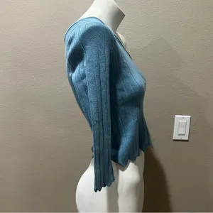 LPA by Revolve ruba one shoulder sweater top in periwinkle thumbnail 5