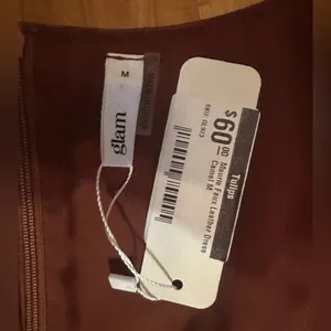 Glam Chocolate Faux Leather Dress thumbnail 3