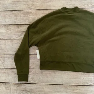 Abound Dark Green Mock Neck Medium Sweatshirt NEW thumbnail 7