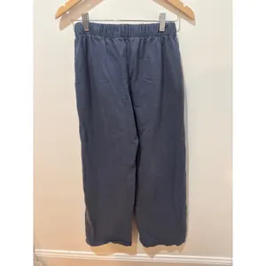 Brandy Melville Rosa Wide Leg Sweatpants Faded Navy Blue‎ Elastic Waist One Size thumbnail 3