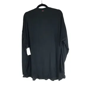 Raisins San Pedro Beach Swim Cover Up Long Sleeve V Neck Black S thumbnail 4