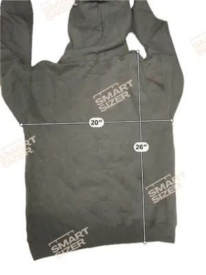 Hanes Grey Hoodie Ecosmart Medium Oversized Drawstring Sweatshirt Pockets thumbnail 3