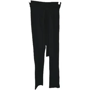 Reformation Kassia Pants Tie Waist High Rise Trousers Slim Straight Black XS NWT thumbnail 2