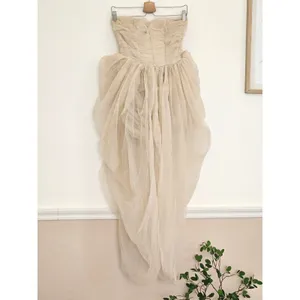 LAMARQUE Pixie Corset Dress in Light Beige Size XS Strapless Tulle Princess thumbnail 2
