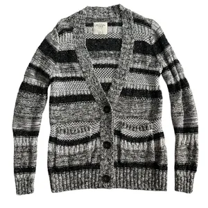 Abercrombie & Fitch Chunky Knit Cardigan Y2K Womens Medium M Sweater thumbnail 1