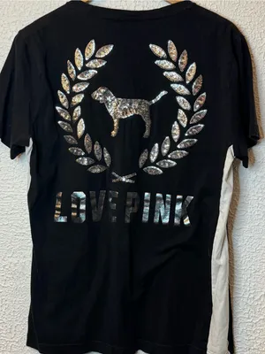PINK Victoria's Secret Black Bling Tee thumbnail 1