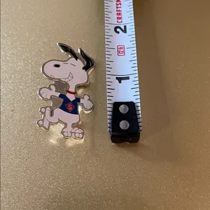 Vintage Peanut’s Snoopy Dog w/ Super Hero Shirt Enamel Pin thumbnail 3