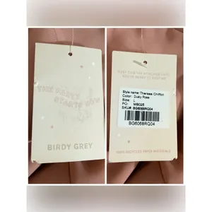 Birdy Grey Theresa Chiffon Gown Size L Ruffle Bridesmaid Dress Dusty Rose NWT thumbnail 15
