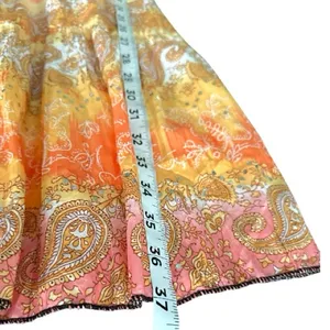 Bohemian Orange Maxi Skirt Size M thumbnail 6