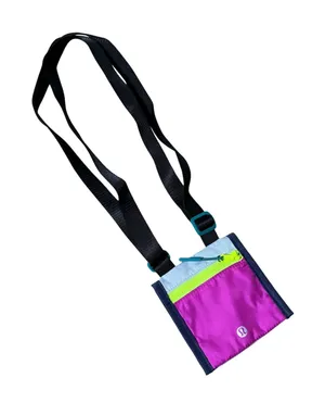 Lululemon Easy Access Crossbody Bag‎ Magenta Neon Yellow Small Travel Pouch thumbnail 1