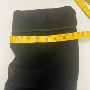 Gianni Bini Black Suede Slouch Knee High low heel Boots Foldover Cuff Size 8M thumbnail 14