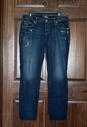 Silver Jeans Blue Straight Leg Denim W30/L27 thumbnail 1