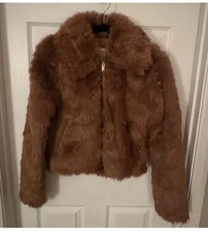 Abercrombie Brown Fur Jacket thumbnail 1