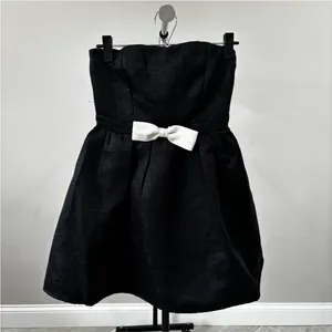 Petal & Pup VALENTINA MINI BOW DRESS - BLACK/IVORY Size XS thumbnail 2