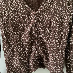 Abercrombie & Fitch Dark‎ Brown Patterned Blouse thumbnail 3