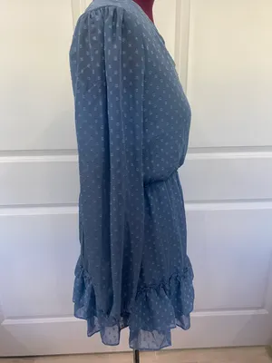 NWT B Smart Blue Long Sleeve Dress Size 9 thumbnail 6