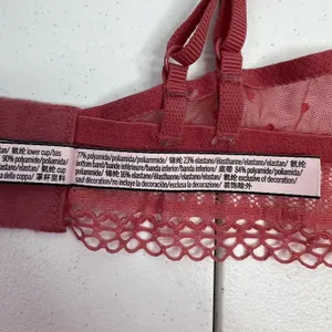 Victoria's Secret Bralette Sz L Bra Unlined Lace Detail Wireless Pink Adjustable thumbnail 16
