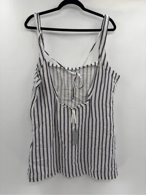 By Anthropologie Square summer Neck Gauze Mini Dress size large petite LP NWT thumbnail 8