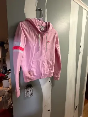 Victoria's Secret PINK Pink Zip-Up Hoodie thumbnail 5