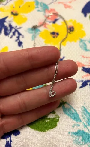 Necklace chain letter k cute little 925 sterling silver thumbnail 1