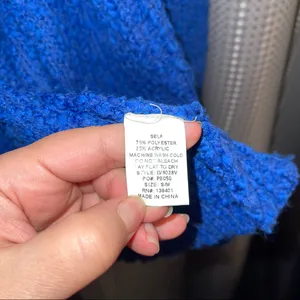 VICI Blue Fluffy Cardigan thumbnail 4