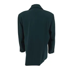 Vtg Wool Cashmere‎ Blend Blazer Dark Green Women 16 Pea Coat Single Breasted thumbnail 6