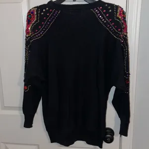 Vintage beaded sweater Black thumbnail 3