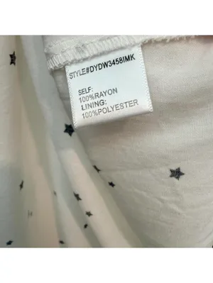 Altar’d State Women’s Large White Star Print Ruched Babydoll Dress thumbnail 8