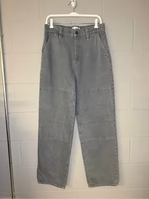 Frame Denim The Cuffed Utility Trouser in Slate Gray Women’s Size 28 Cotton Pant thumbnail 4