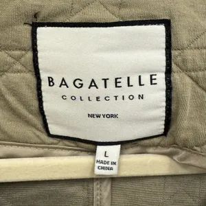 Bagatelle Women's Quilted Zip Up Spring‎ Jacket Windbreaker Olive Green Large thumbnail 7