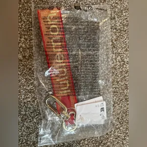 NWT Lululemon Lunar New Year Never Lost Keychain *Metallic Wordmark - Oxford Red thumbnail 6