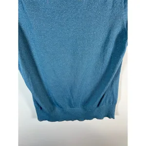 Brooks Brothers Womens Metallic Blue Cardigan and Shell Sweater Set 2 Piece Fair thumbnail 15
