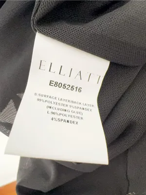 ELLIATT Jada Midi Dress Black Draped Ruched Sleeveless Dress thumbnail 6