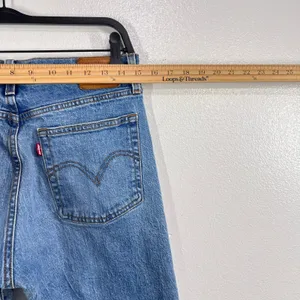 Levi's Premium Wedgie Jeans Women's W29 Blue Denim Slim Fit Button Fly‎ thumbnail 8
