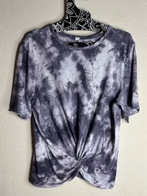 Lululemon Crescent Tee sheer Diamond Dye Glacier Grey Moon size 8 thumbnail 1