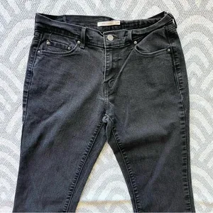 LEVI’S Women’s 505 Straight Leg Black Denim Jeans 28 thumbnail 3