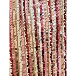 BcbgMaxAzria Sleeveless Bare Pink Combo Sequence Faux Wrap Mini Dress Size 2 thumbnail 9