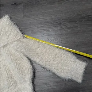 Cozy Fluffy Off-Shoulder Oversized Cream Sweater thumbnail 6