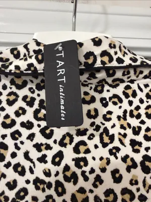 TART INTIMATES Leopard Print Pajama Set Size L women Pants Top thumbnail 8