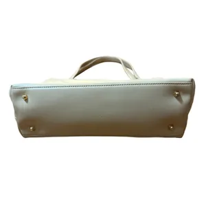 Etienne Aigner Cream Leather Shoulder Bag Gold Hardware Triple Compartment Purse thumbnail 9